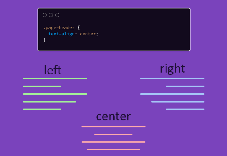 تراز افقی و عمودی متن در CSS | ویژگی text-align‌ در CSS